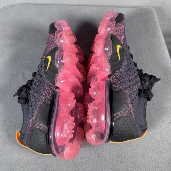 Nike Air VaporMax Flyknit 2 Shoes Air Max Womens Size 5 Black Pink 942843-008 - Picture 5 of 7